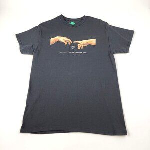 Human Connection Loading Michelangelo Graphic Tee Black T-Shirt Size Medium